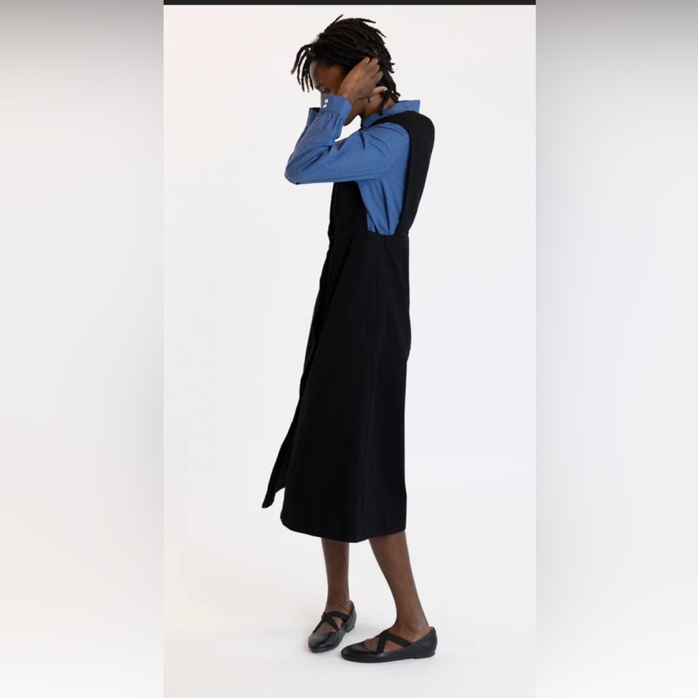 Toast Elegant Black Denim Sleeveless Jumpsuit Dress - Picture 2 of 8